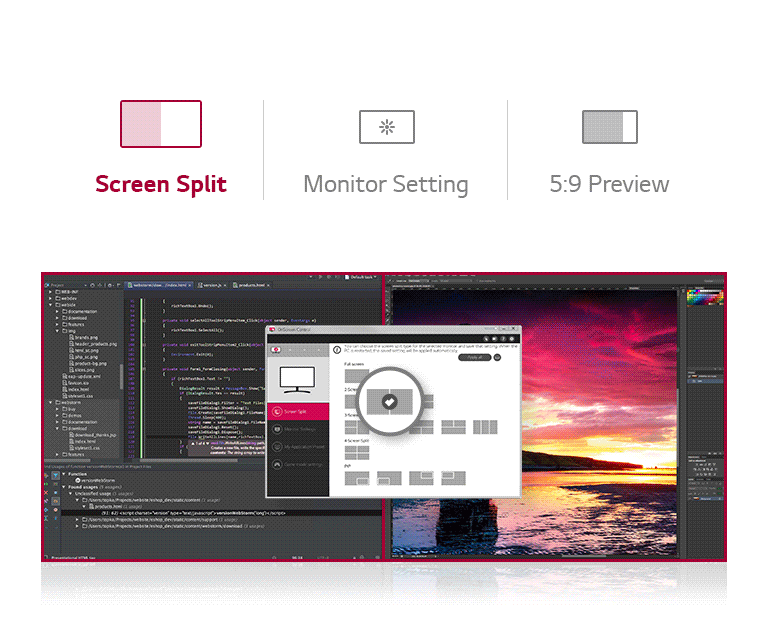 OnScreen Control - Screen Split | Monitor Setting ㅣ 5:9 Preview