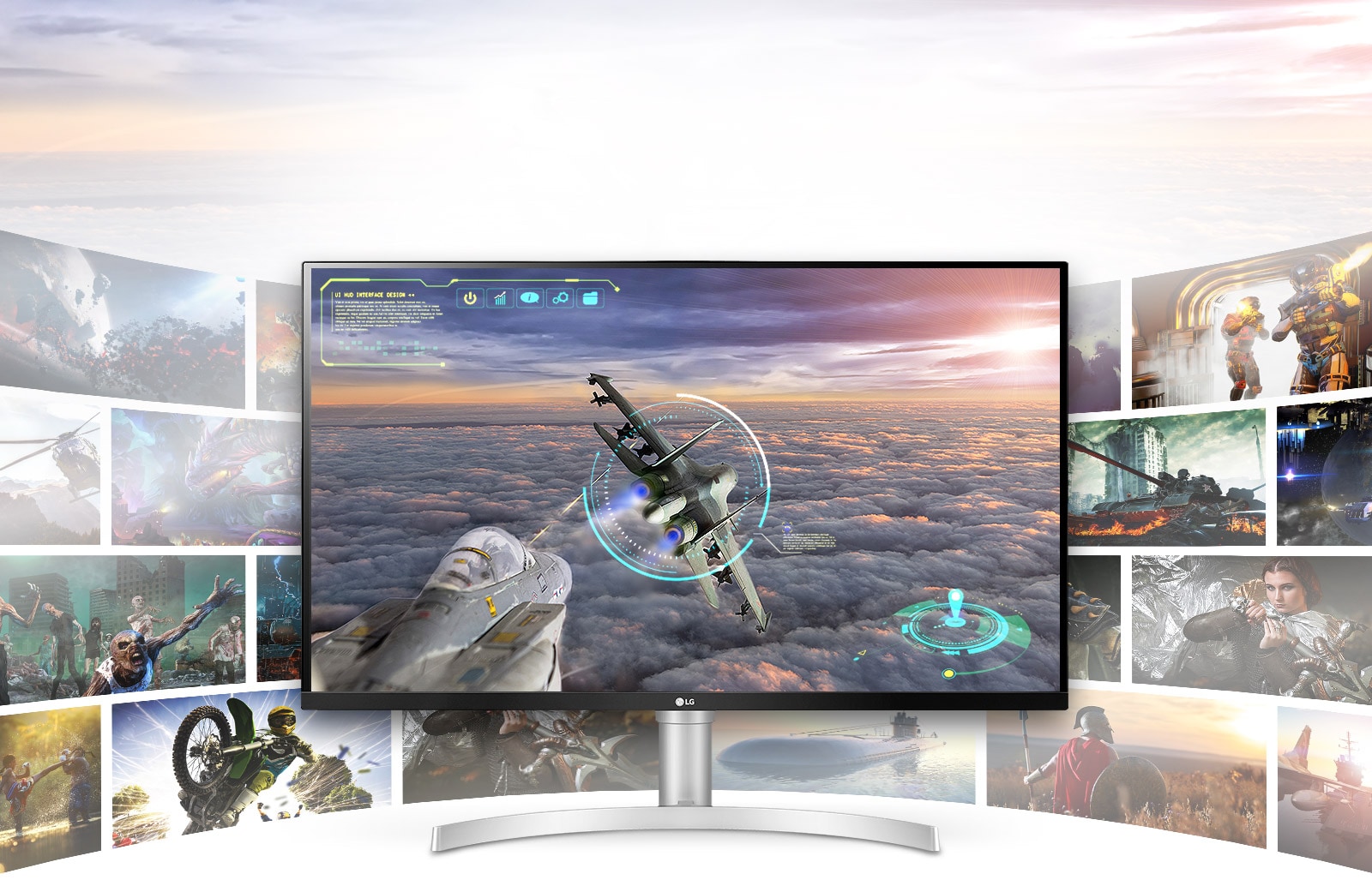 Gaming scene with exceptional clarity, and details in LG UHD 4K display