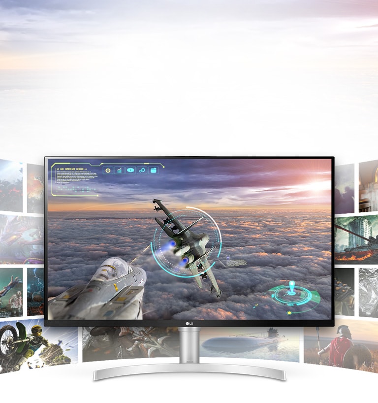 Gaming scene with exceptional clarity, and details in LG UHD 4K display