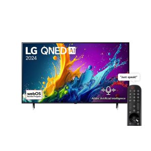 تلفزيون LG QNED QNED80 4K الذكي مقاس 65 بوصة المدعوم بجهاز التحكم AI Magic remote وميزة HDR10 وواجهة webOS24 طراز 65QNED80T6B عام (2024)