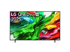 تلفزيون LG OLED A3 يعرض صورة تجريدية ملونة. 